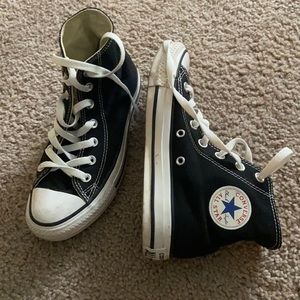 Black high top converse